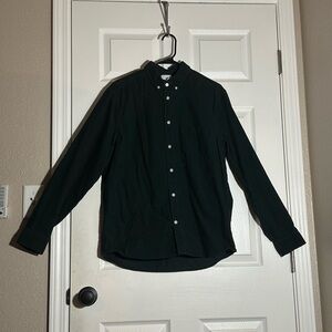 Green Velvet Button down